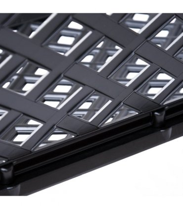 Garden Bench, Cast Aluminium, 107Lx58Wx85H cm-Black