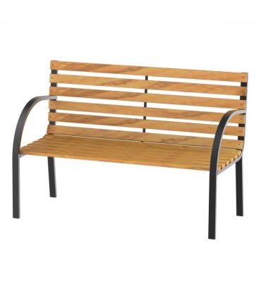 Garden Bench, 122Lx60Wx80H cm-Steel/Wood