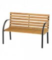 Garden Bench, 122Lx60Wx80H cm-Steel/Wood
