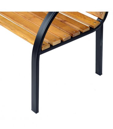 Garden Bench, 122Lx60Wx80H cm-Steel/Wood