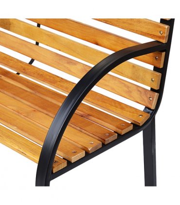 Garden Bench, 122Lx60Wx80H cm-Steel/Wood