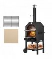 Stainless Steel 2-Tier Outdoor Charcoal Pizza Oven