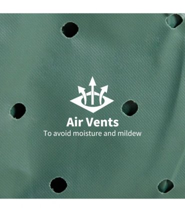 PVC Coated Large Round 600D Waterproof Outdoor Furniture Cover Green
