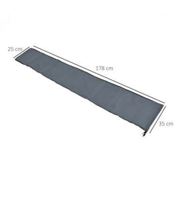 Garden Offset Umbrella Parasol Waterproof Cover-Grey