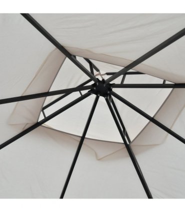Metal Gazebo With Sides Beige  3m x 3m Waterproof Gazebo
