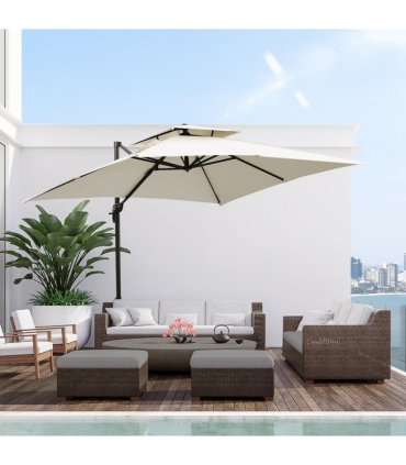 Steel Frame Outdoor Roma Cantilever Umbrella
