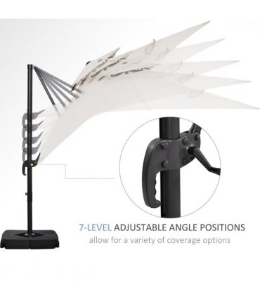 Steel Frame Outdoor Roma Cantilever Umbrella