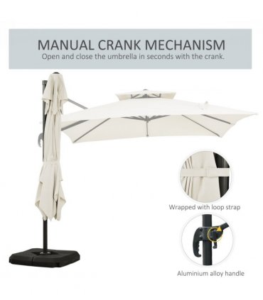 Steel Frame Outdoor Roma Cantilever Umbrella