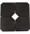 HD Polyethylene Sand or Water Fillable Parasol Base Black