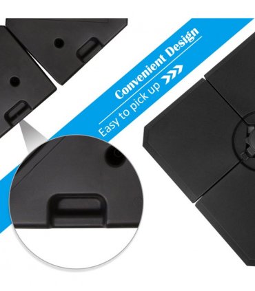 HD Polyethylene Sand or Water Fillable Parasol Base Black
