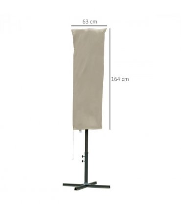 Cantilever Umbrella Cover Outdoor Parasol Protector Weatherproof with Zipper