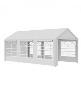 20 x 10  Car Tent Outdoor Car Canopy Shelter Water-Resistant Sidewall White