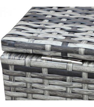 4-Piece PE Rattan Outdoor Garden Furniture Set Mixed Grey
