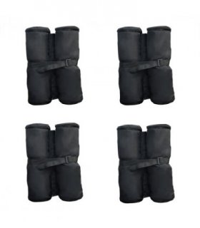 4 Pc Gazebo Sand Bag Weight Set-Black