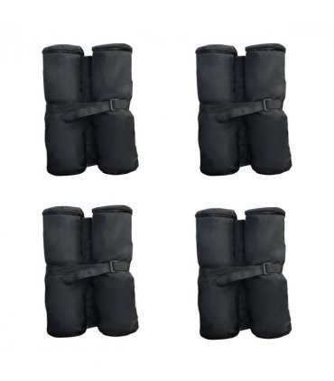4 Pc Gazebo Sand Bag Weight Set-Black