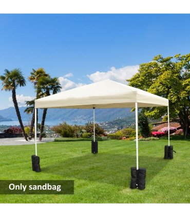 4 Pc Gazebo Sand Bag Weight Set-Black