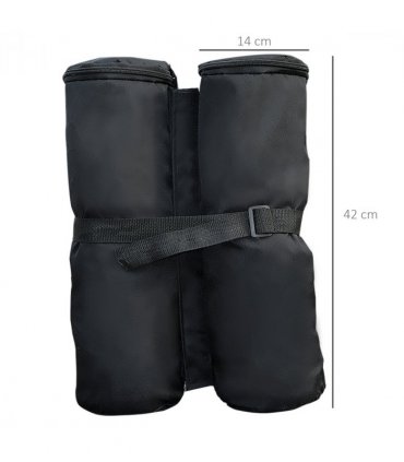 4 Pc Gazebo Sand Bag Weight Set-Black