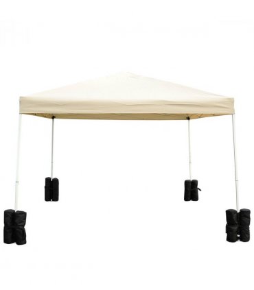 4 Pc Gazebo Sand Bag Weight Set-Black