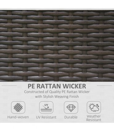 2 PC Rattan Chairs Set-Dark Coffee
