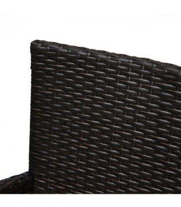 2 PC Rattan Chairs Set-Dark Coffee