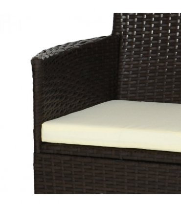 2 PC Rattan Chairs Set-Dark Coffee