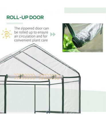 Steel Frame Greenhouse Steel Frame, 2 Shelves