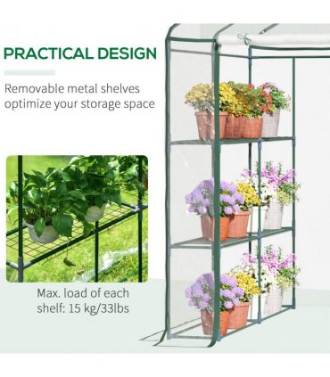 Steel Frame Greenhouse Steel Frame, 2 Shelves