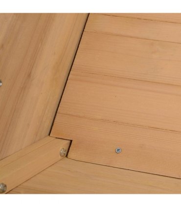 Large Fir Wood Raised Plant Stand Oak Tone