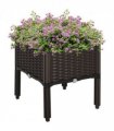PP Raised Outdoor Garden Planter Box Brown