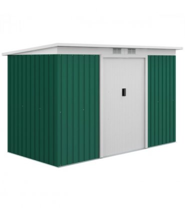 9ft x 4.25ft Garden Metal Storage Shed Equipment Tool Box Ventilation & Doors