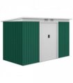 9ft x 4.25ft Garden Metal Storage Shed Equipment Tool Box Ventilation & Doors