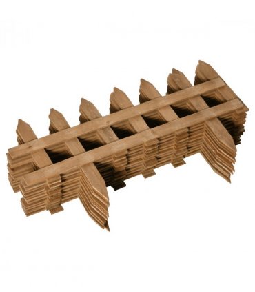 12 Pack Wooden Border Fences, Garden Fixed Picket Fence