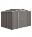 9 x 6FT Foundation Ventilation Steel Outdoor Garden Shed Grey