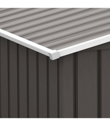 9 x 6FT Foundation Ventilation Steel Outdoor Garden Shed Grey