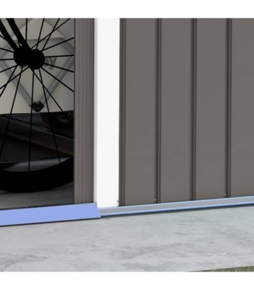 9 x 6FT Foundation Ventilation Steel Outdoor Garden Shed Grey