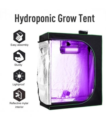 Hydroponic Plant Grow Tent Reflective Mylar Green Room 120L x60W x150Hcm Silver