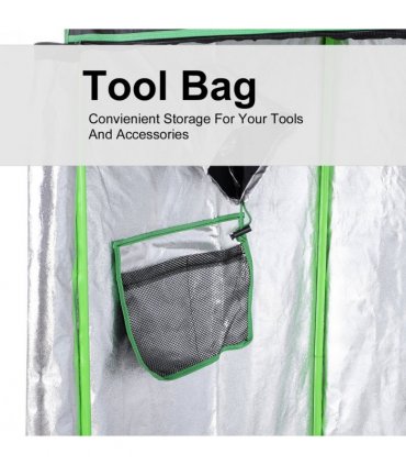 Hydroponic Plant Grow Tent Reflective Mylar Green Room 120L x60W x150Hcm Silver
