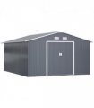 13 x 11FT Foundation Ventilation Steel Outdoor Garden Shed Grey
