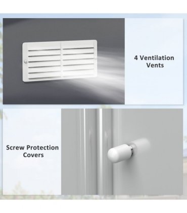 13 x 11FT Foundation Ventilation Steel Outdoor Garden Shed Grey
