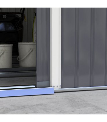 13 x 11FT Foundation Ventilation Steel Outdoor Garden Shed Grey