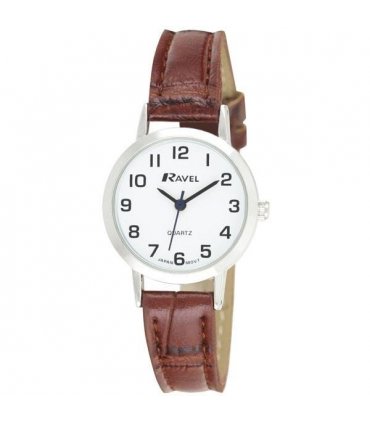 Ravel Ladies Classic Strap Watch Brown / Silver  Watch R0102.12.2A