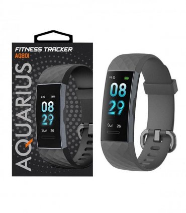 Aquarius IP67 Waterproof Bluetooth Fitness Tracker with Heart Rate Monitor and Step Counter - Black