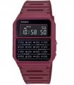 Casio Mens Digital Calculator Retro Dial with Red Plastic Strap Watch - CA-53WF-4BDF