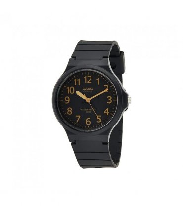 Casio Men's Analogue Gold Number Black Dial Watch - MW-240-1B2VDF