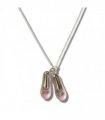 Girls Ballet Shoes Silver Necklace