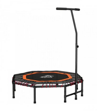 HOMCOM Fitness Trampoline, Bouncer with Adjustable Handle, Max Load 150 kg