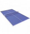 SPORTNOW 9 ft Folding Ping Pong Table Top for Billiard Tables, Table Tennis Conversion Top with Net, Foam Padding, Blue