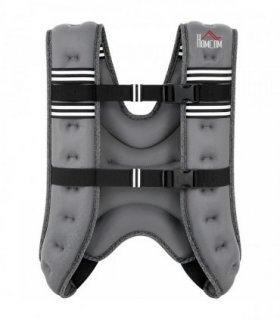 HOMCOM 8KG Weighted Vest, Running Weight Vest with Adjustable Strap, Convenient Pocket and Reflective Strips for Men and Women