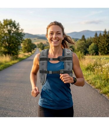 HOMCOM 8KG Weighted Vest, Running Weight Vest with Adjustable Strap, Convenient Pocket and Reflective Strips for Men and Women