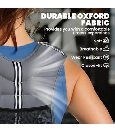 HOMCOM 8KG Weighted Vest, Running Weight Vest with Adjustable Strap, Convenient Pocket and Reflective Strips for Men and Women